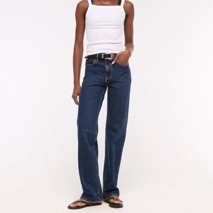 Abercrombie & Fitch High Rise 90s Relaxed Jean Dark Wash